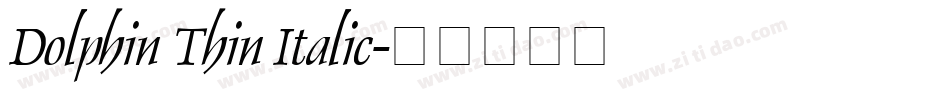 Dolphin Thin Italic字体转换
